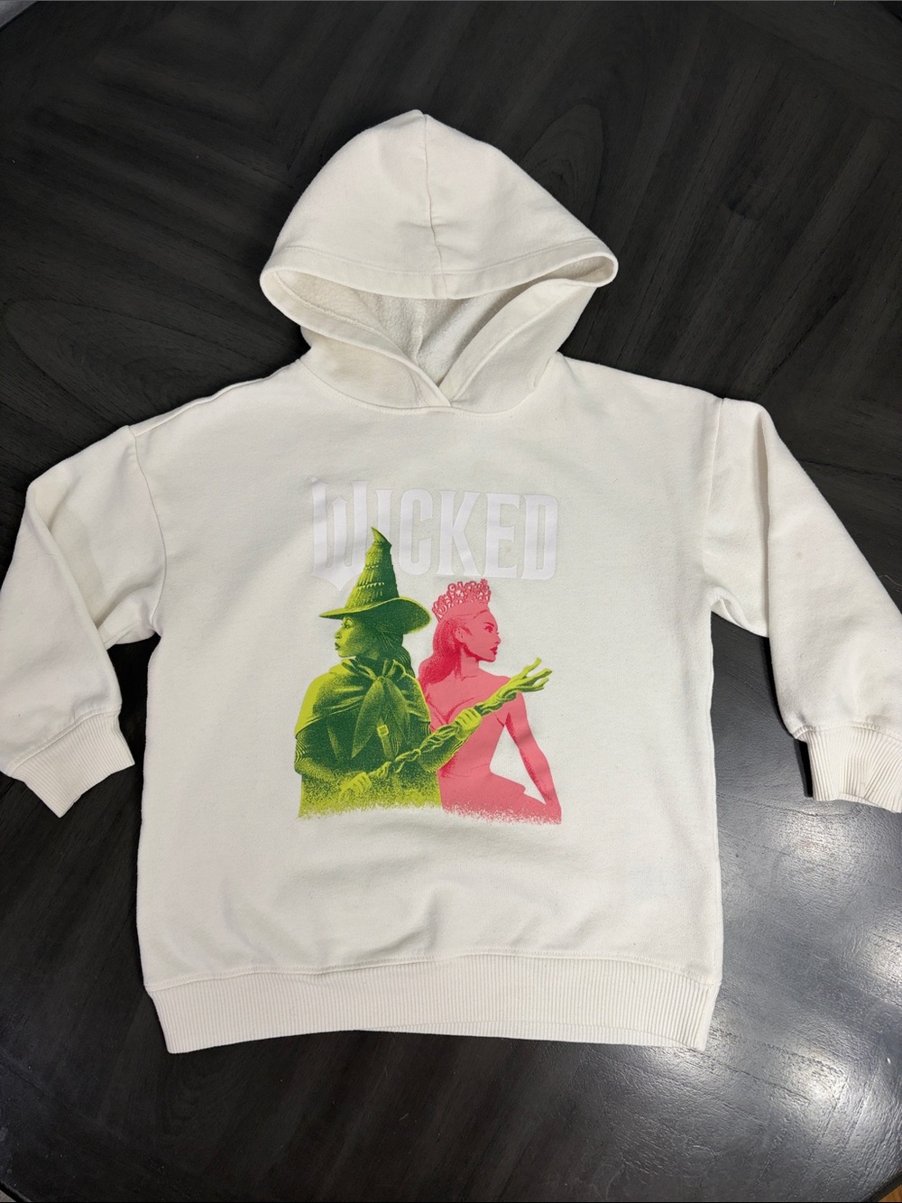 Official Universal Studios Wicked Movie Graphic Pullover Hoodie – White